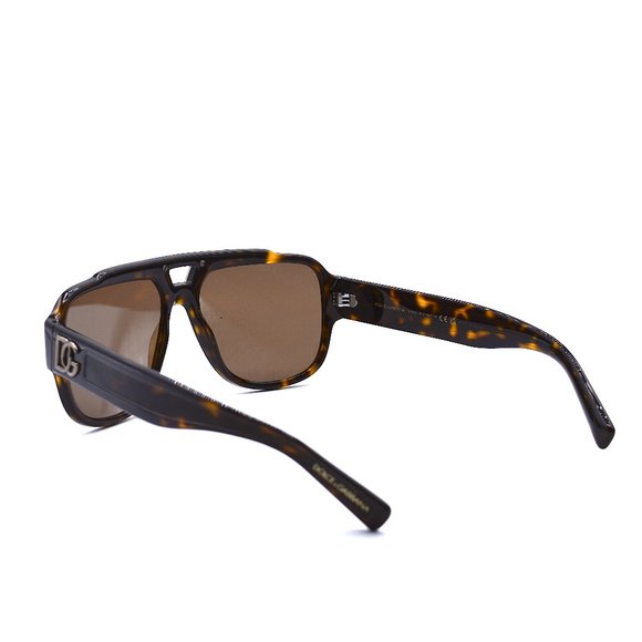 NEW DOLCE&GABBANA DG4389 502/73 HAVANA DARK BROWN AUTHENTIC SUNGLASSES - Picture 8 of 12